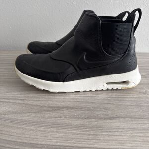Nike Women's Air Max Thea MID Black/Silver 859550-001 Size 8 Black White Shoes